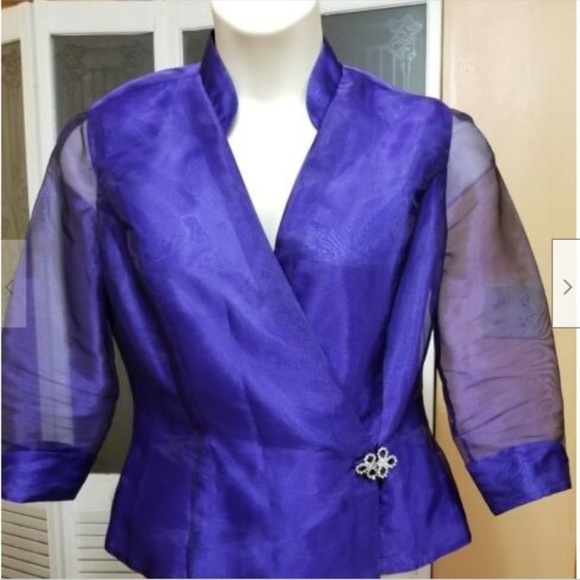 Dressbarn Jackets & Blazers - Dressbarn Ladies Beautiful Blue Dress Top/Jacket